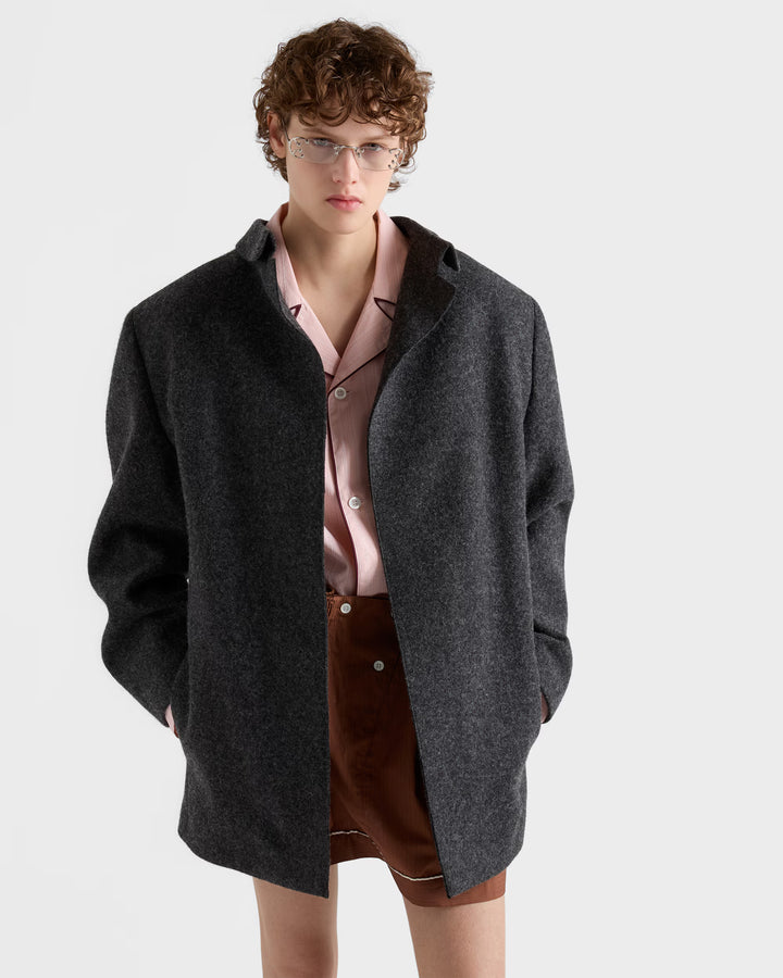 Prada Single-breasted shetland wool jacket - 36
