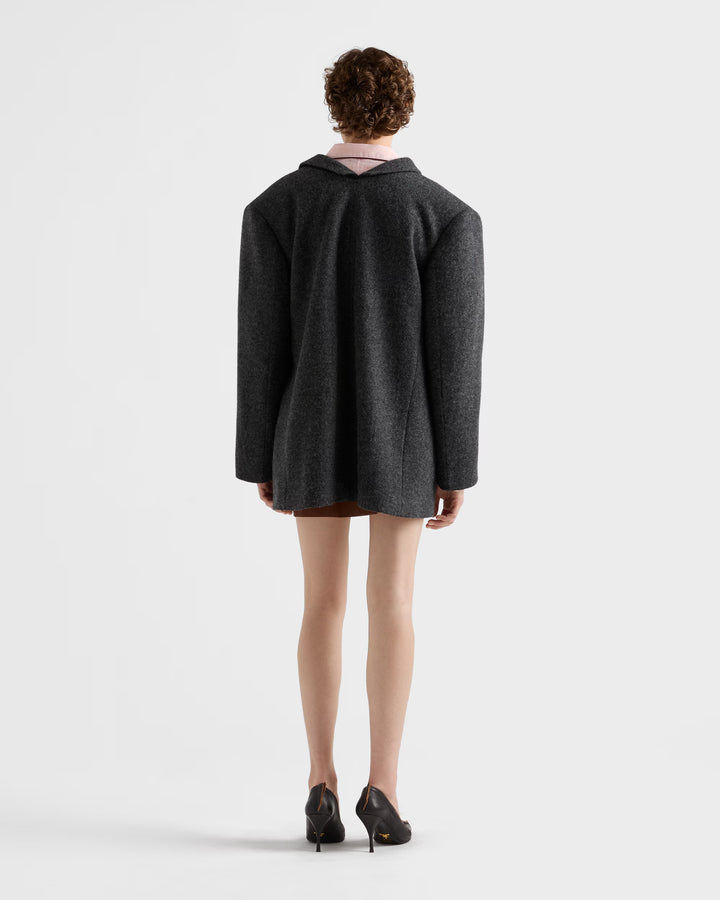 Prada Single-breasted shetland wool jacket - 36