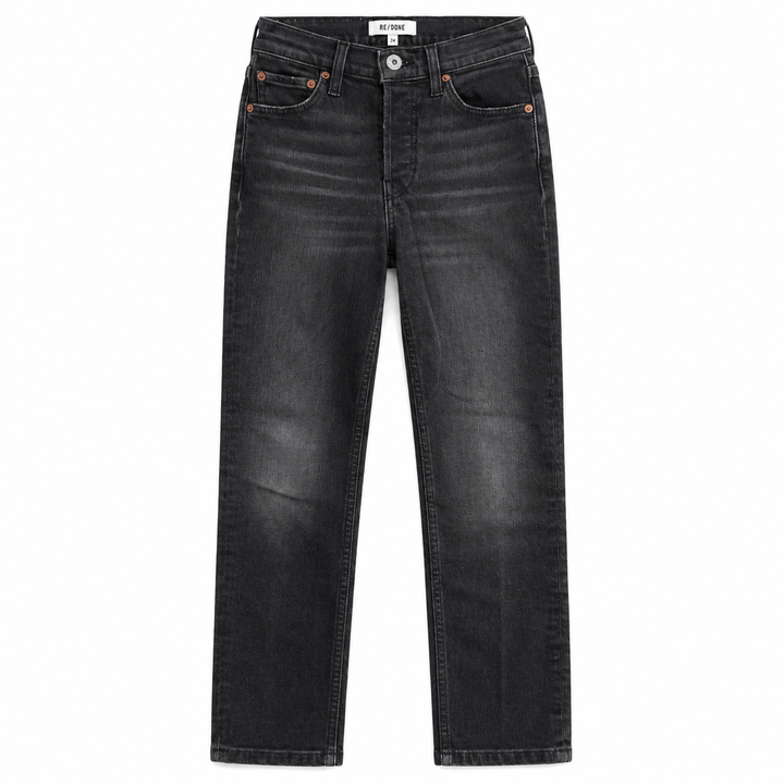 RE/DONE High Rise Ankle Crop Jeans - 24