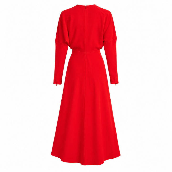 Victoria Beckham Dolman Midi Dress in Red - UK 10 / US 6