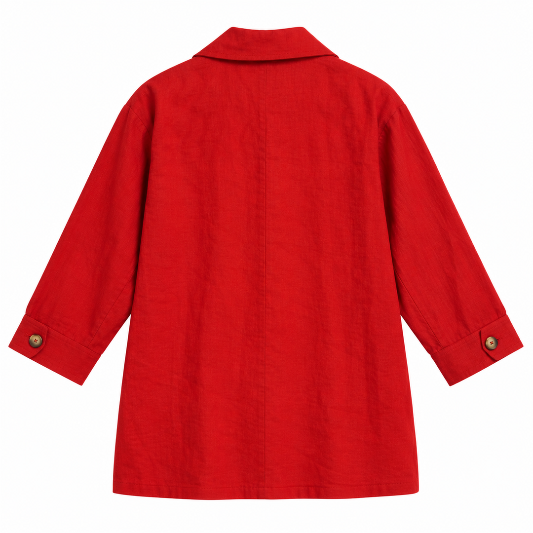 Reformation Irene Linen Jacket, Sundried Tomato - XS