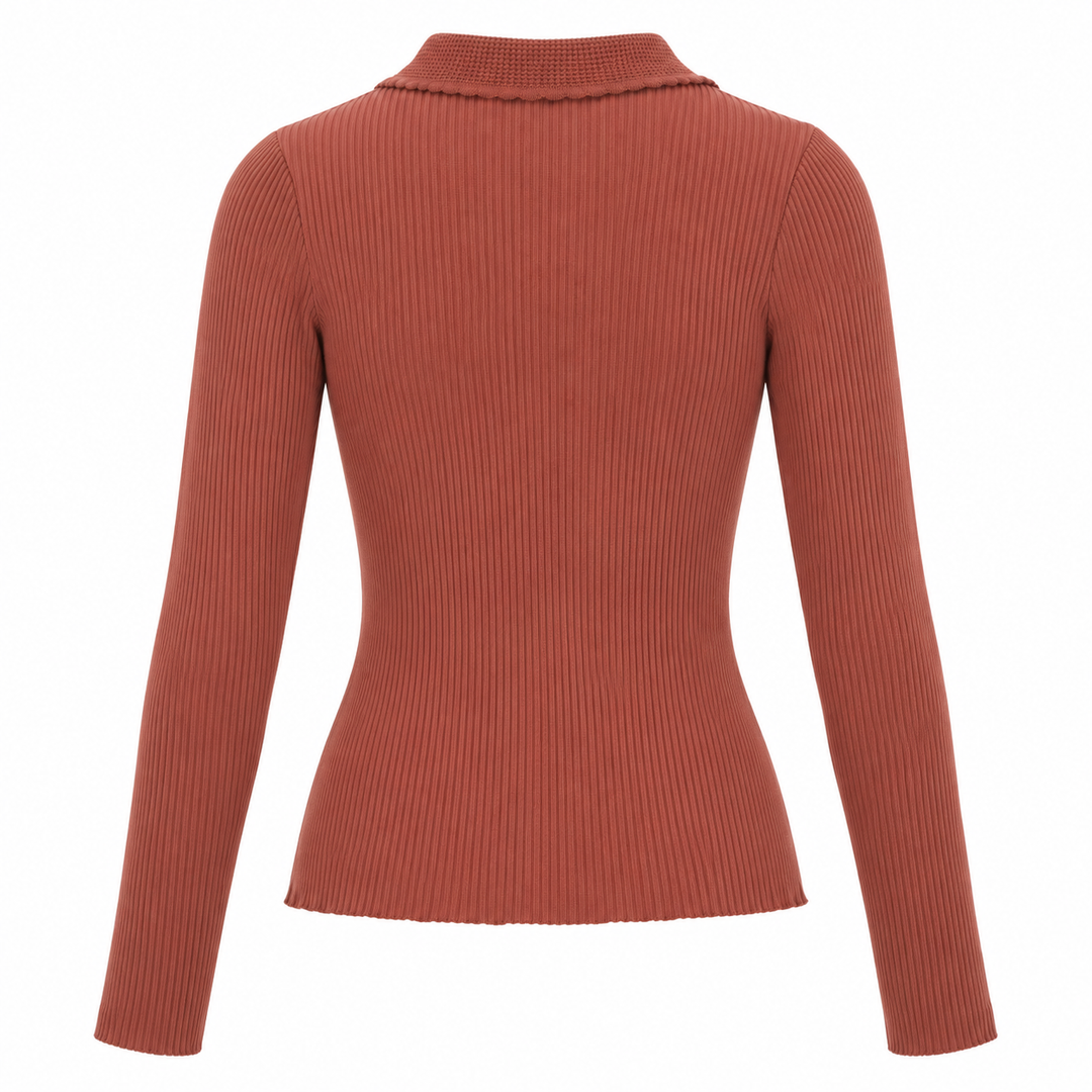 ASTR The Label Keren Collared Ribbed Knit Cardigan - M
