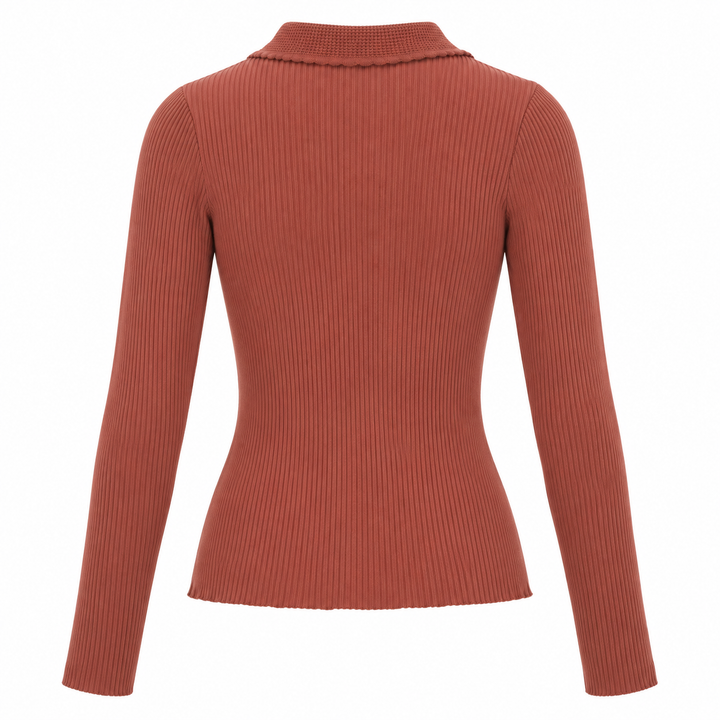 ASTR The Label Keren Collared Ribbed Knit Cardigan - M