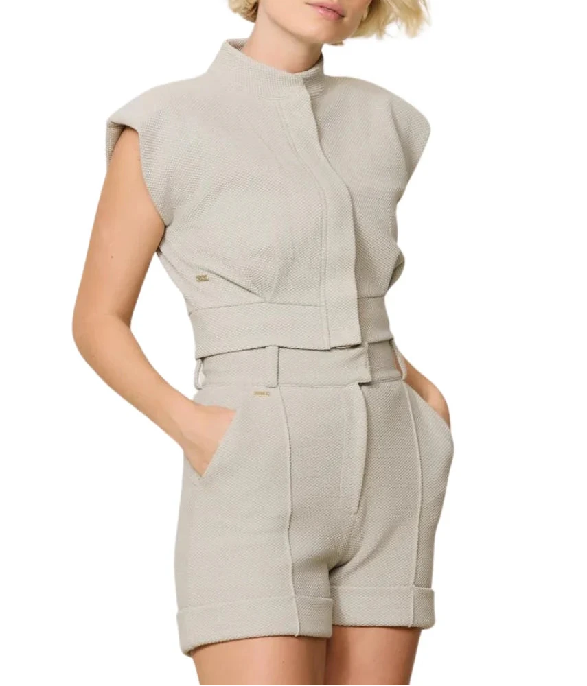 Lune Active Moon Classic Sleeveless Jacket and Top Set - S