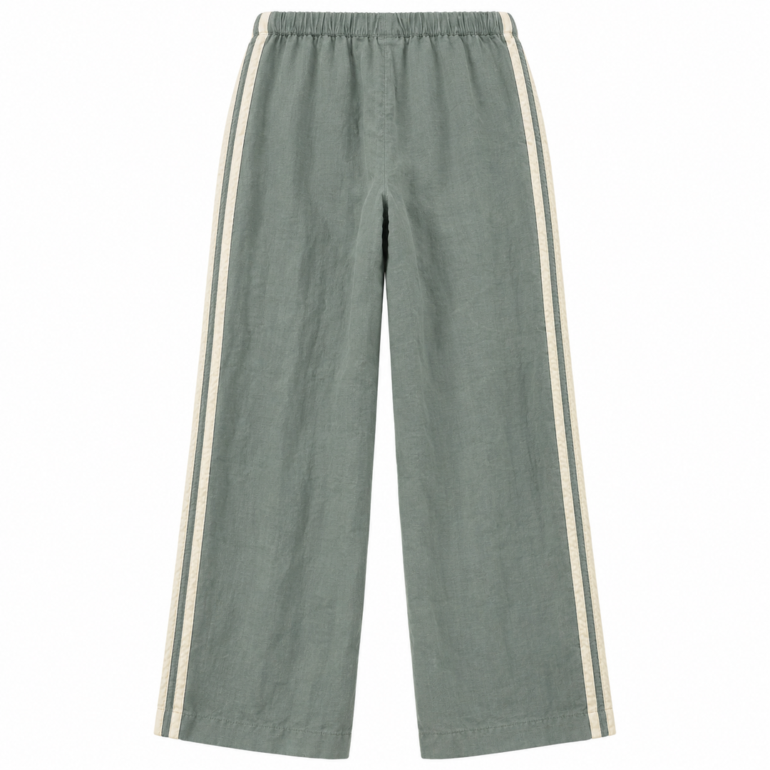 DONNI. Linen Crop Stripe Pant - M