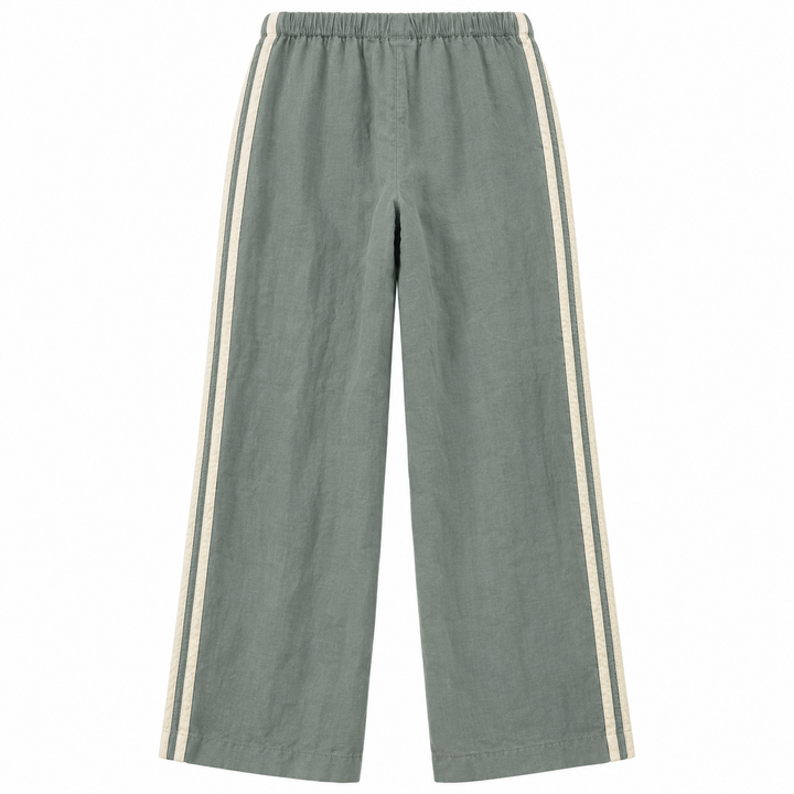 DONNI. Linen Crop Stripe Pant - M