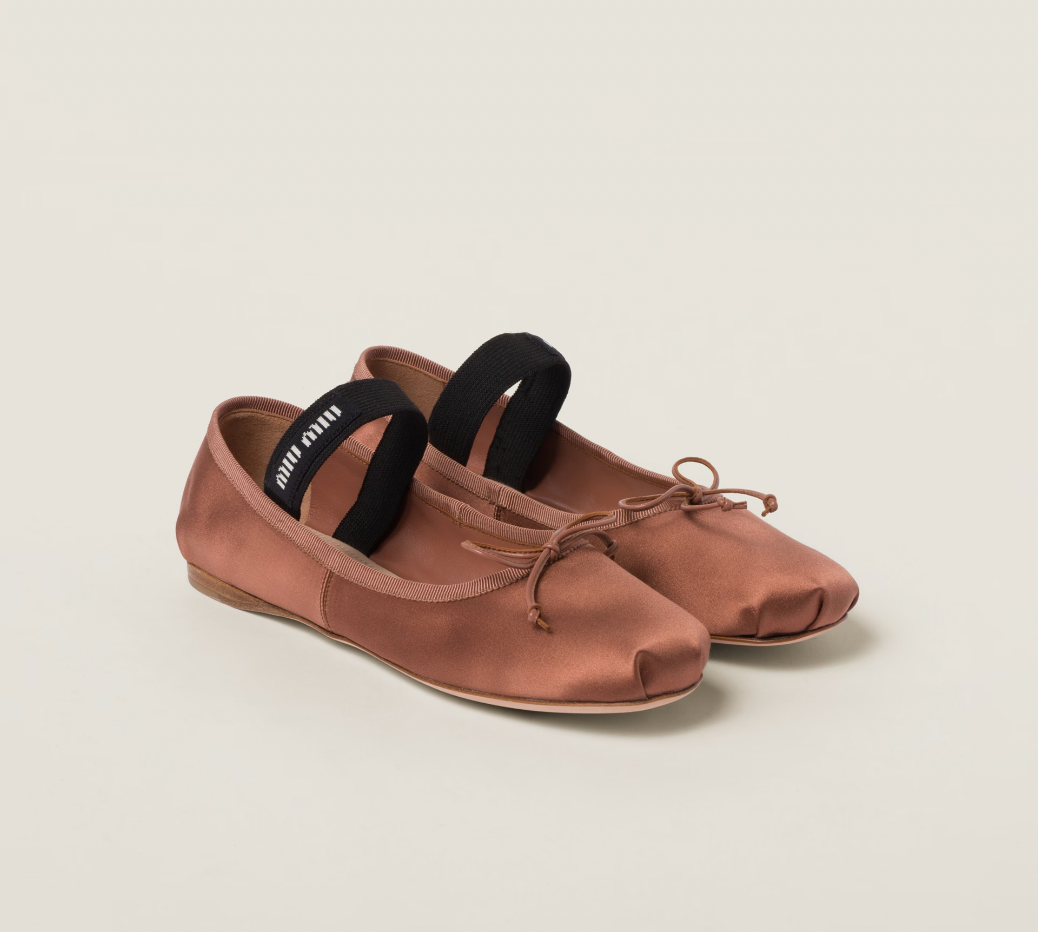 Miu Miu Satin Ballet Flats- Size 37 – The Exchange Project