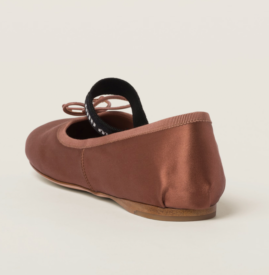 Miu Miu Satin Ballet Flats- Size 37