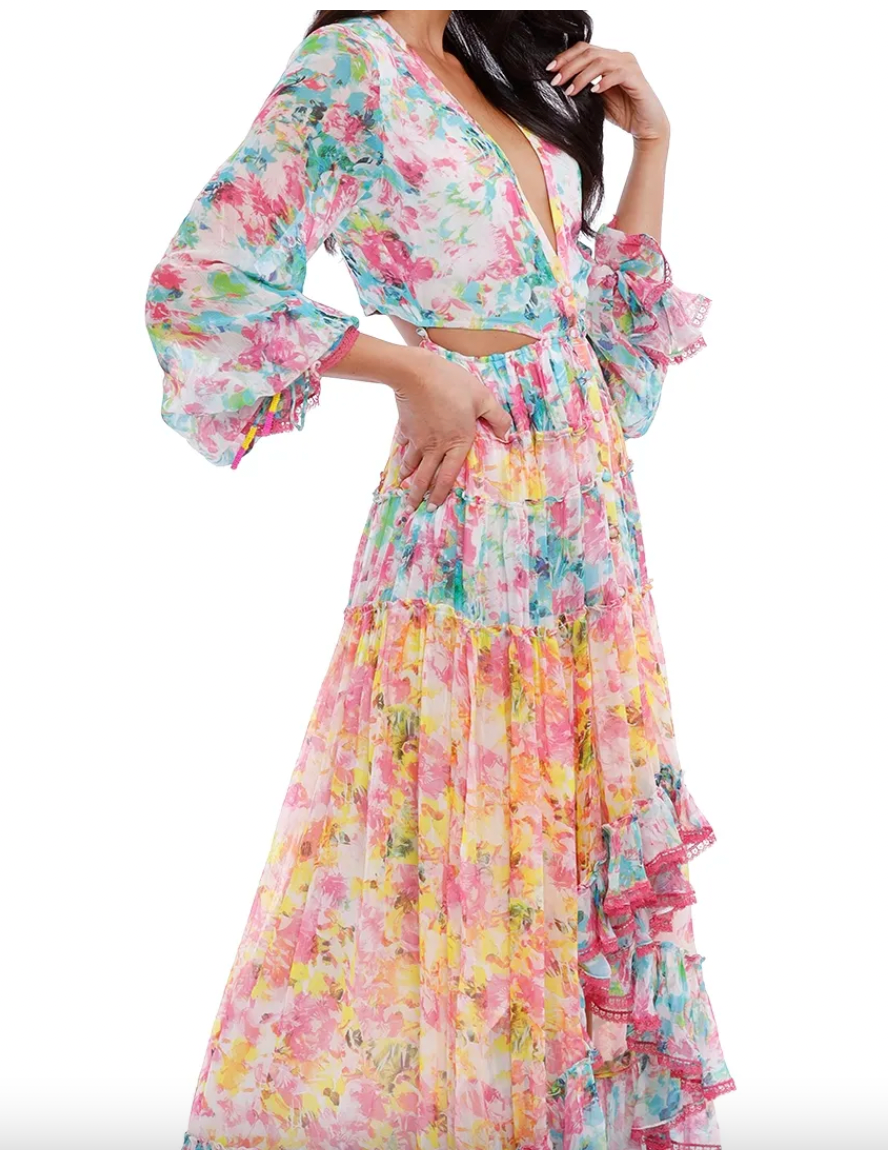 Rococo Sand Nesh Floral Maxi Dress- Size Medium