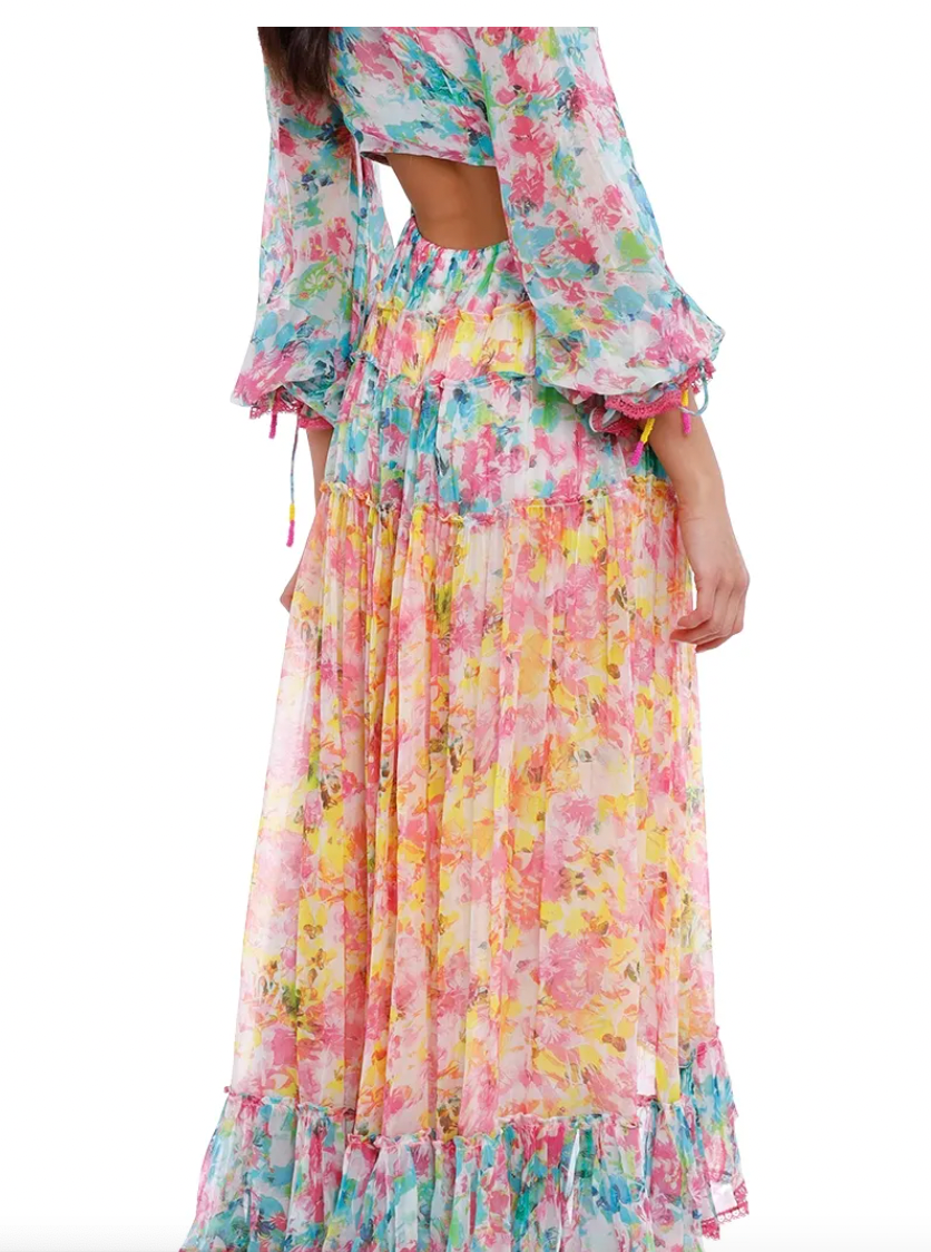 Rococo Sand Nesh Floral Maxi Dress- Size Medium