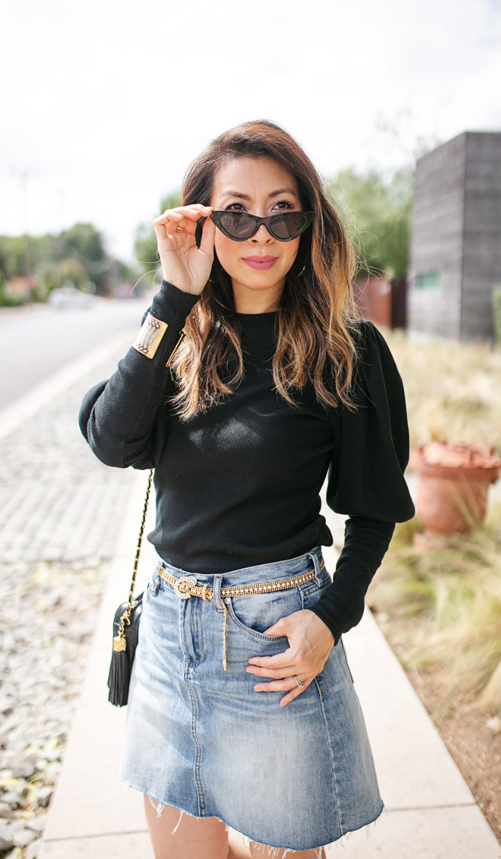Veronica Beard- Lyon Puff Sleeve Top- Size XS