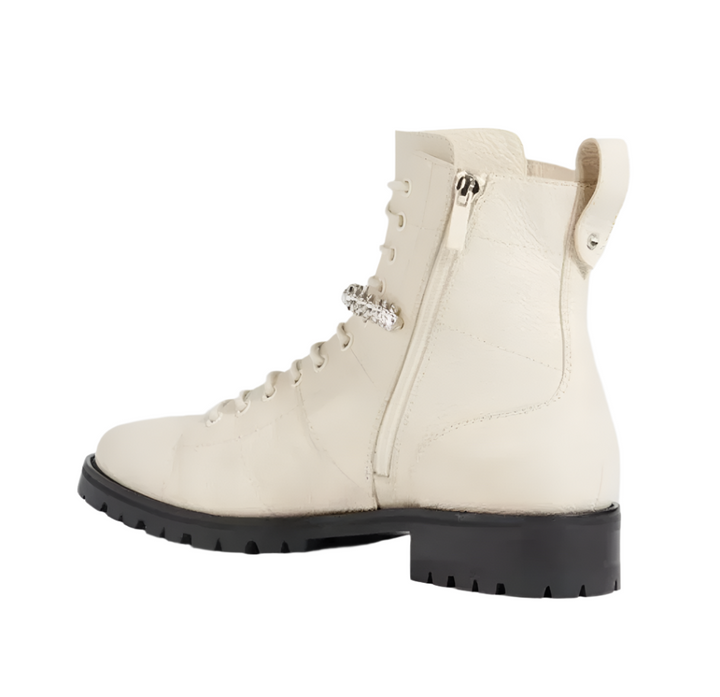 Jimmy Choo Cruz Crystal- Embellished Ankle Boots- Size 37.5