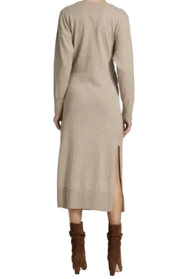 SIMKHAI Skyla knit Wrap Midi Dress in Fawn Women’s- S