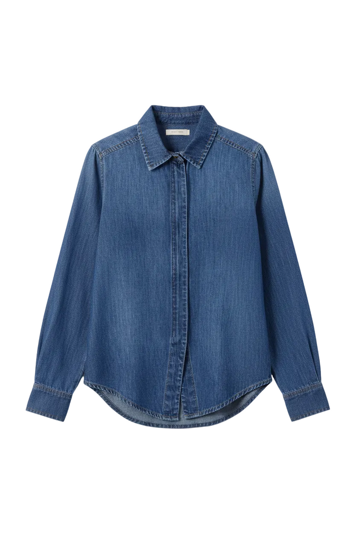 Ruti Denim Handkerchief With Zipper Blouse - 8