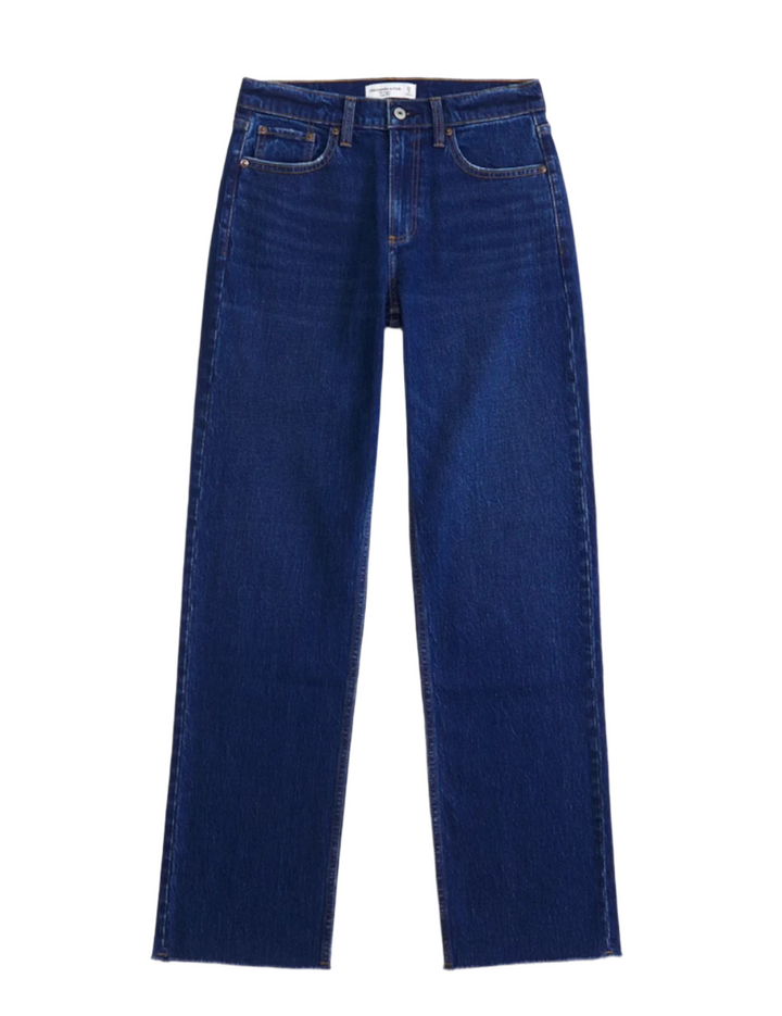 Abercrombie The Baggy Low Rise Jean Dark with Raw Hem- 26/2L