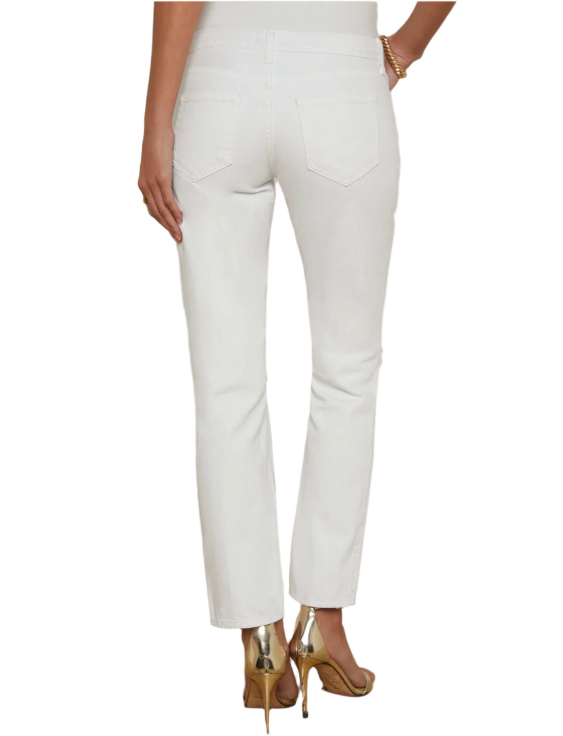 L'Agence Nevia Slouchy Straight-Leg Blanc Destruct Jean - 25