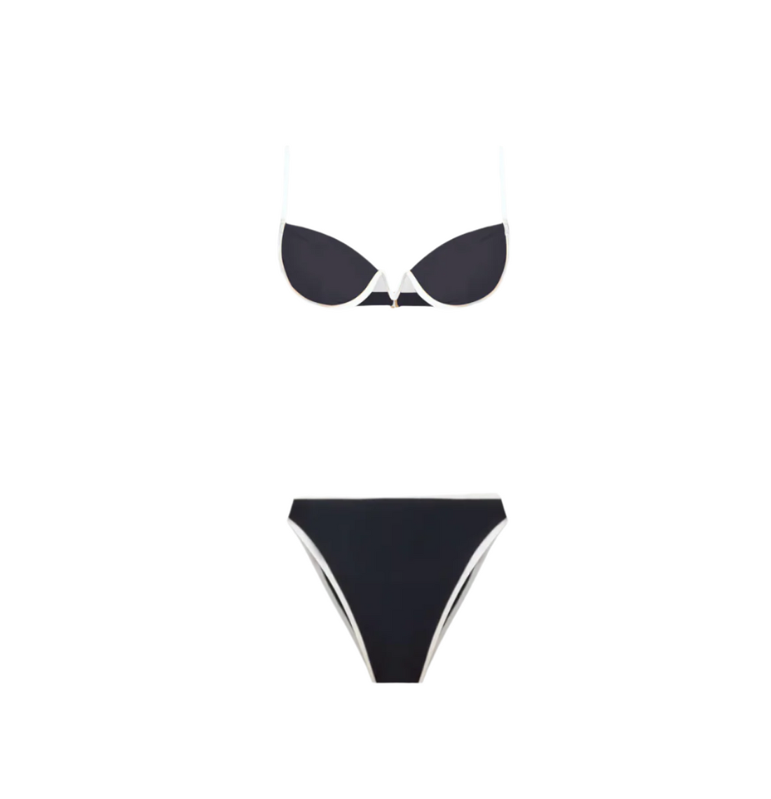 Lspace Nico Bikini Set in Black & Cream - L