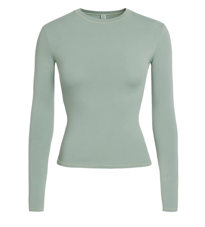 Skims Jersey Cotton Long Sleeve Tee - S