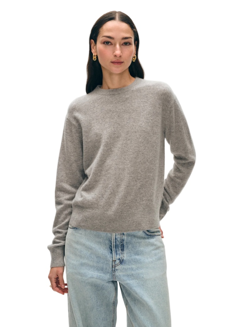 White and Warren Cashmere Crewneck - S
