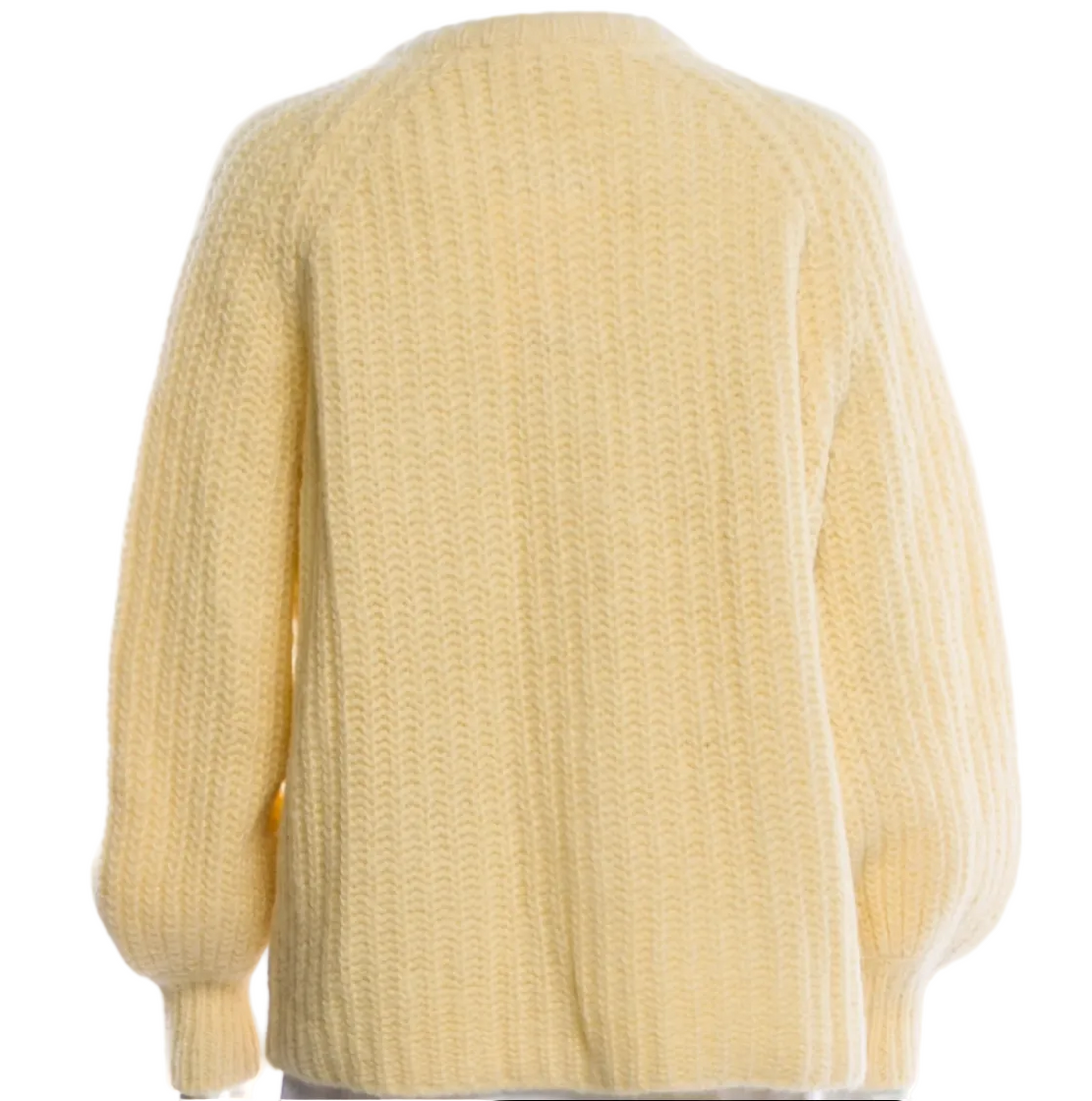 La Maille Sezane Yellow Emile Cardigan- S