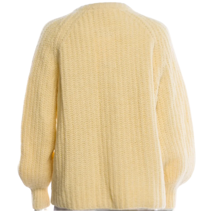 La Maille Sezane Yellow Emile Cardigan- S