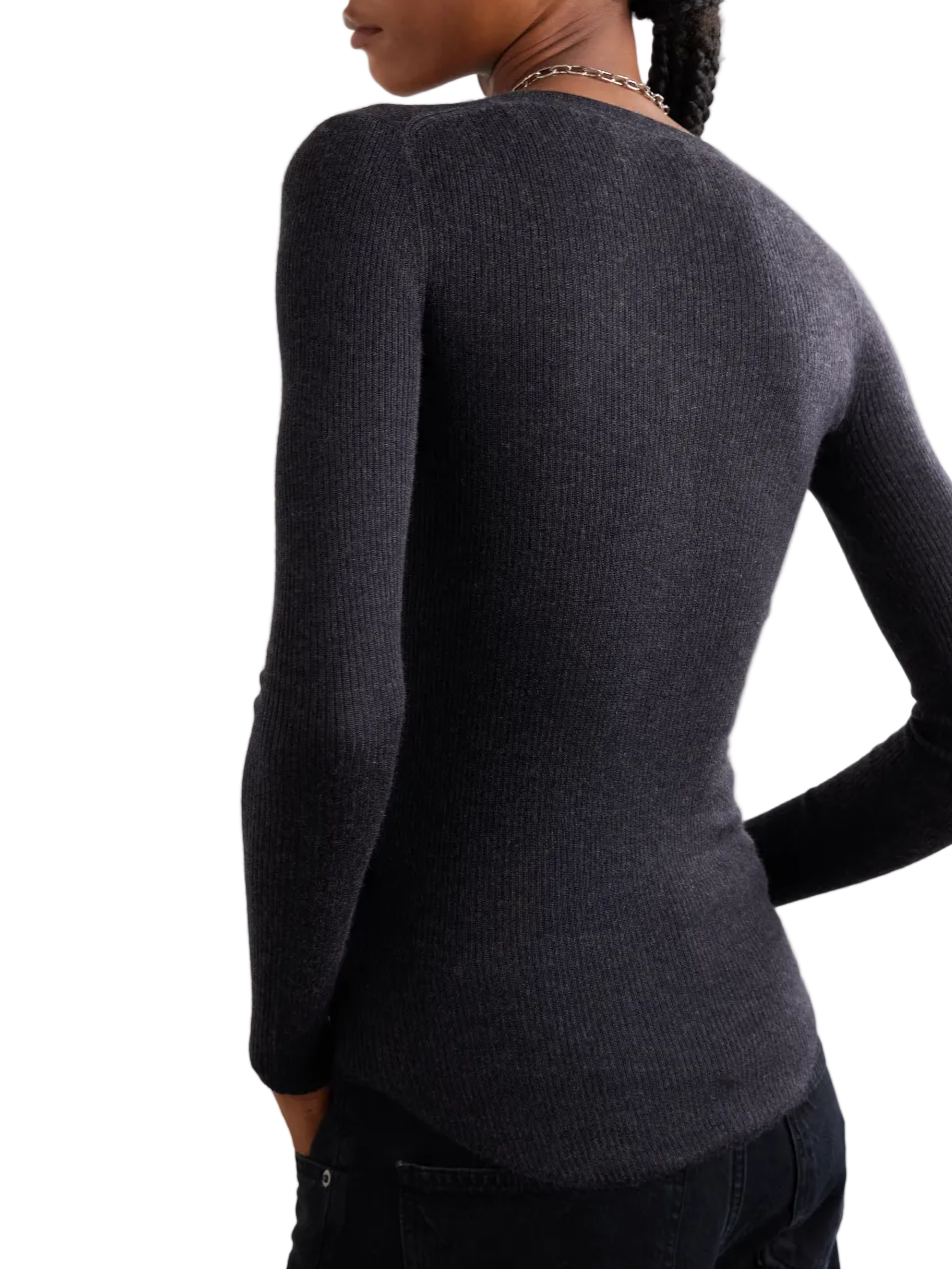 Isabel Marant Étoile Idite Ribbed Cashmere and Silk-Blend Henley Top - 42