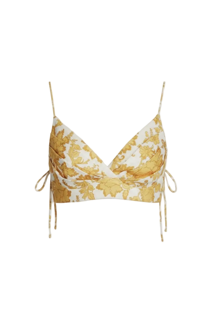 Zimmerman Postcard Floral Linen Bustier Top - 1