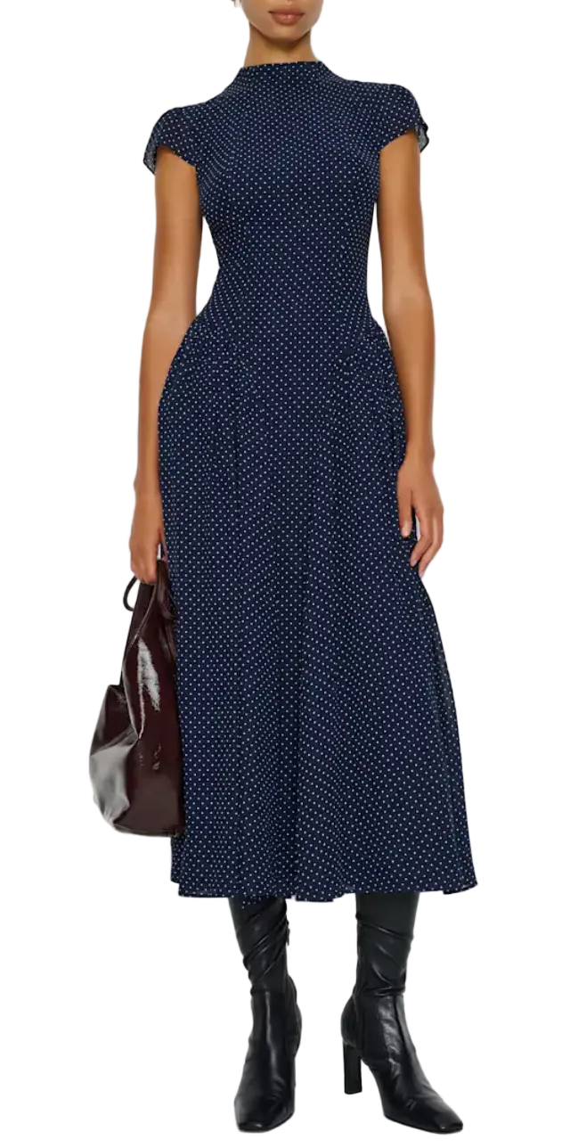 Reformation Women's Blue Maven Dress- 2