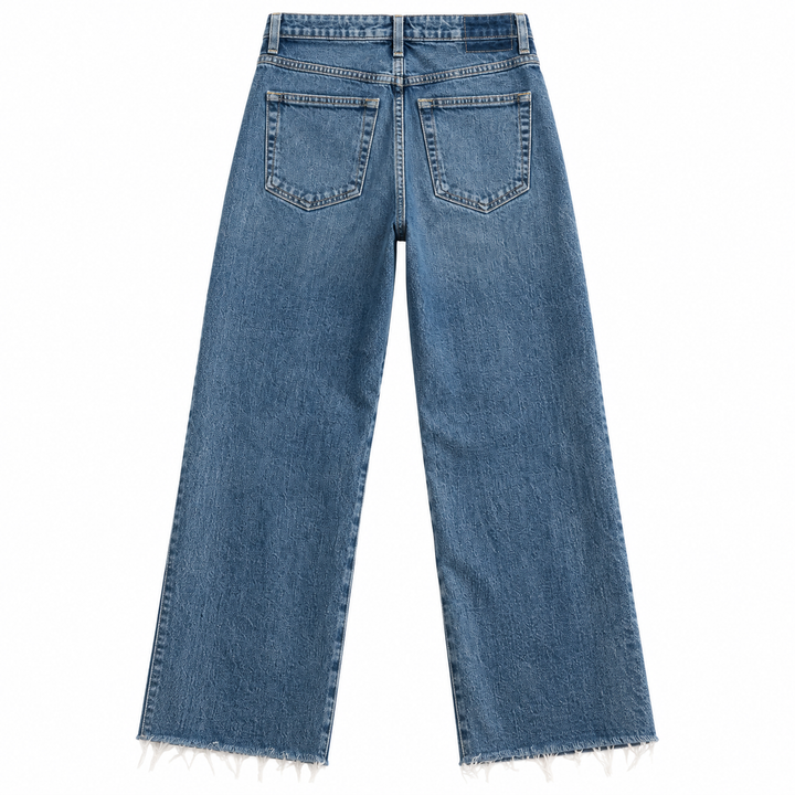 AMO Denim Chloe Crop Jeans with Raw Hem - 28