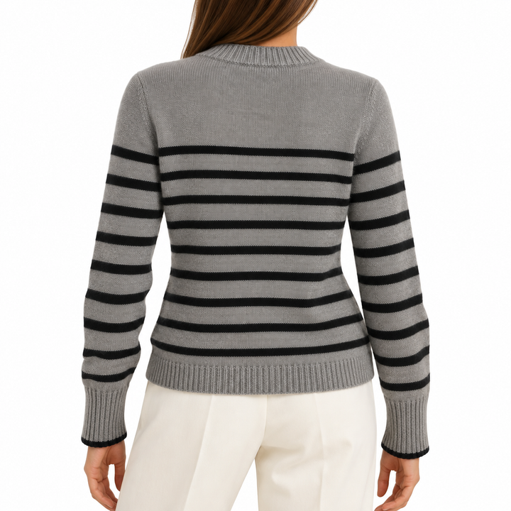 La Ligne Marin Striped Wool-Cashmere Sweater - M