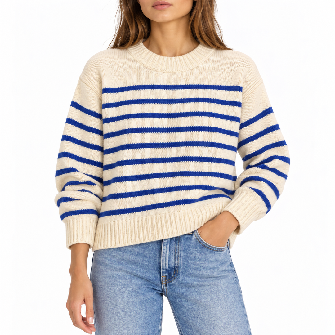 La Ligne Marin Wool-Cashmere Striped Sweater - M