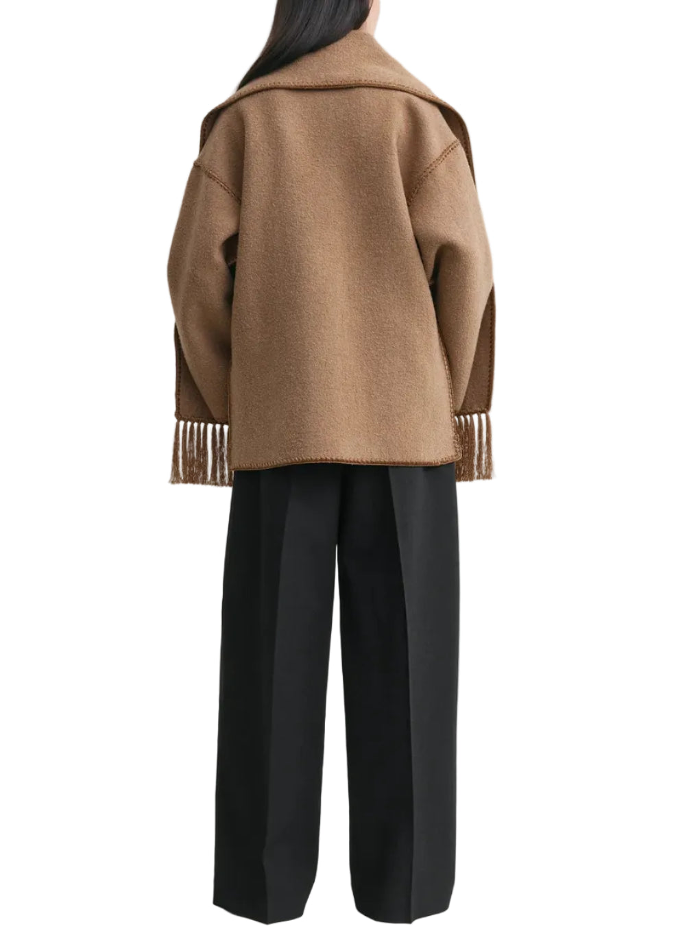 Totême Buttoned Whipstitch-Trim Scarf Jacket - 36