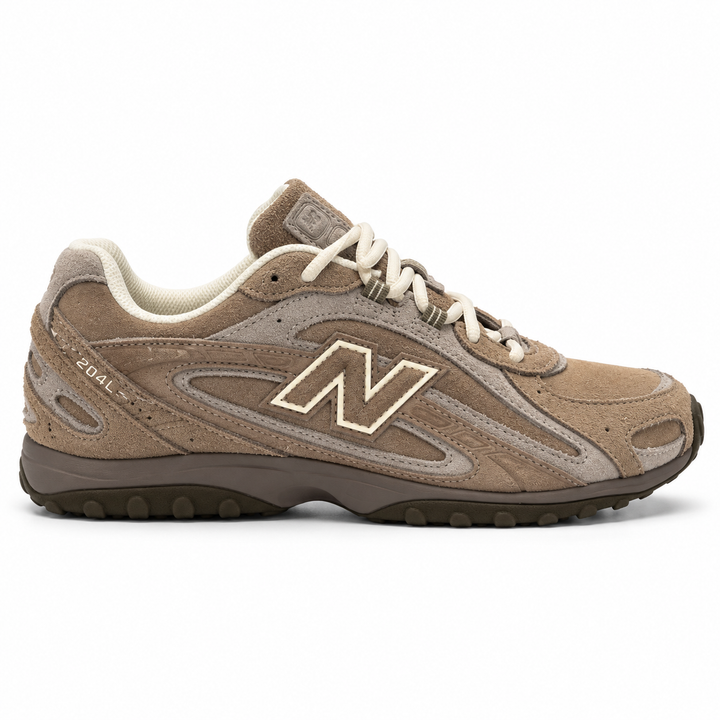 New Balance 204L Mushroom / Arid Stone Suede Sneakers - 7.5