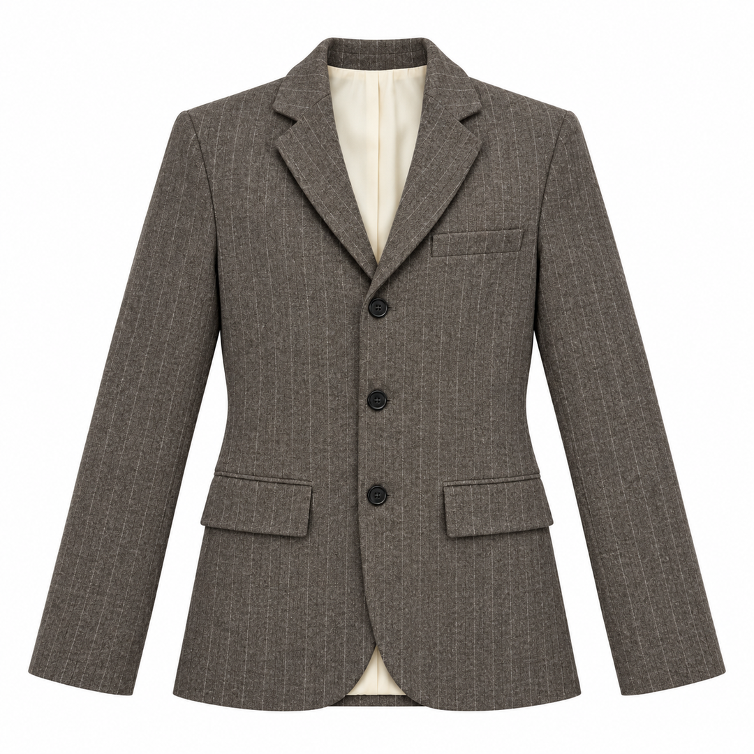 Zara Woman ZW Collection Pinstripe Wool-Blend Blazer - XS