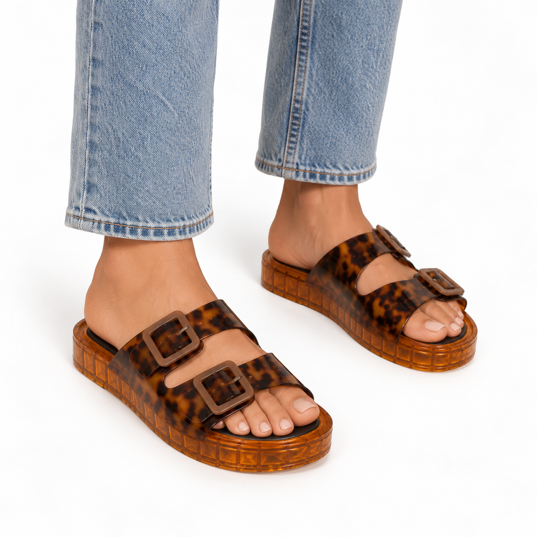 Dolce Vita Julio Tortoise Vinyl Jelly Sandals - US 9