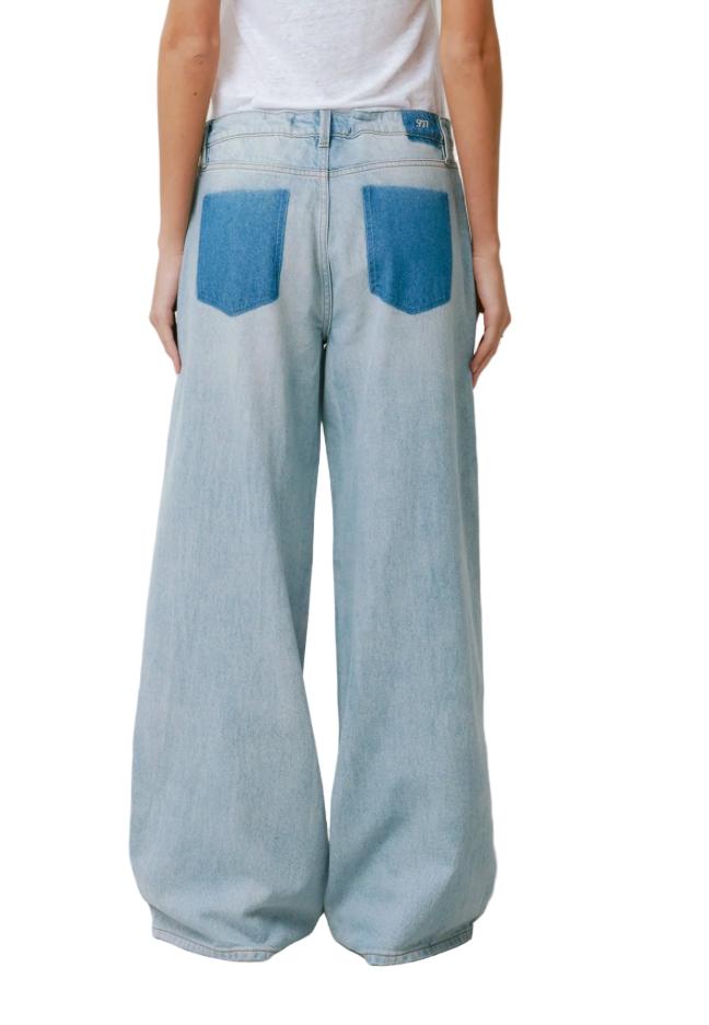 Seventy + Mochi Blake Low Rise Jean in Sun Fade - XXS