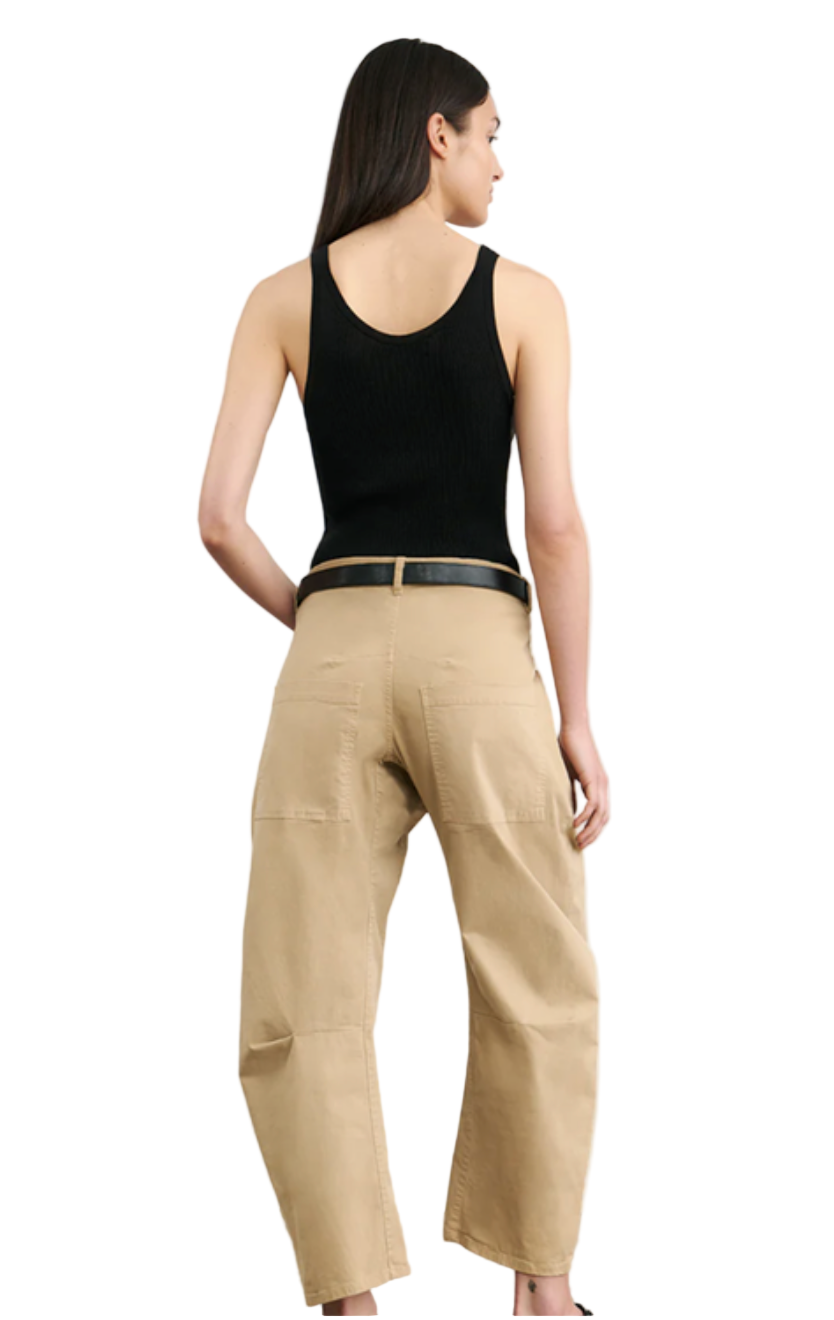 Nili Lotan Shon Pant Tan Bowleg Carpenter Sandstone - 2