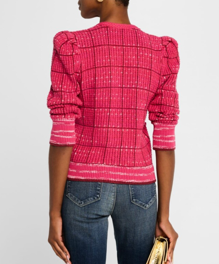 L'Agence Jenni Knit Three-Quarter Sleeve Cardigan - XS