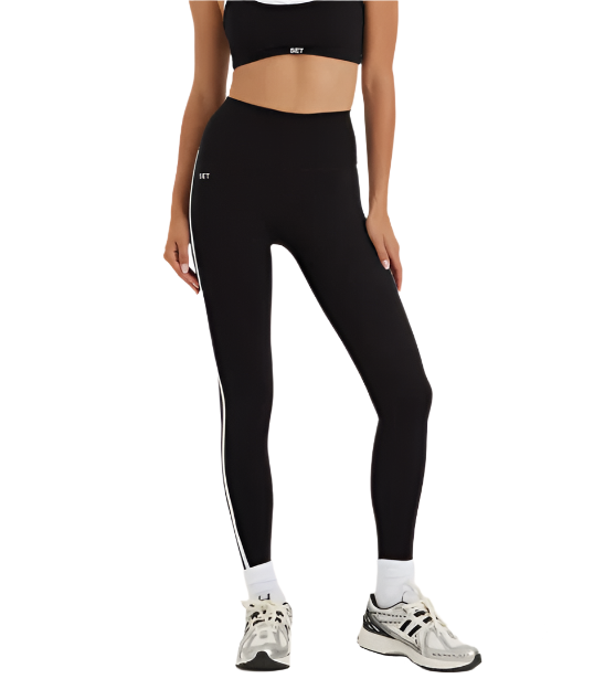 Set Active (Bloopers) Sporty High-Rise Stripe Leggings - S