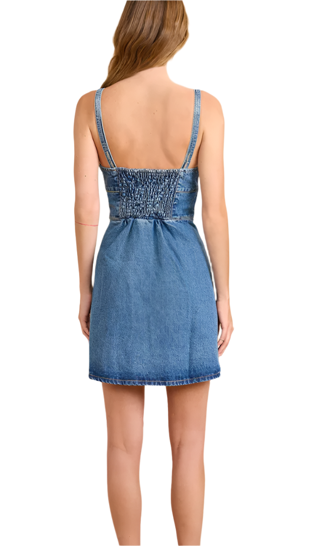 La Lingine Jean Fiona Mini Dress - M