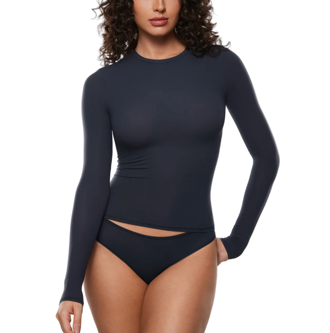 Inlyric Soft Basic Long Sleeve Tees - S