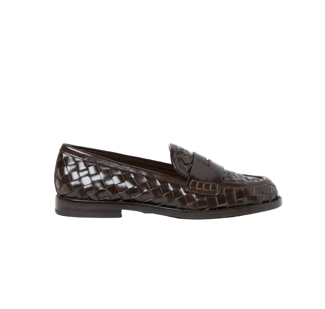 Loeffler Randall Rachel Espresso Woven Loafer - 8 1/2