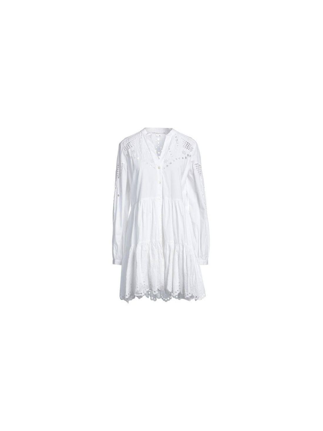 Veronica Beard White Long Sleeve Short Dress
