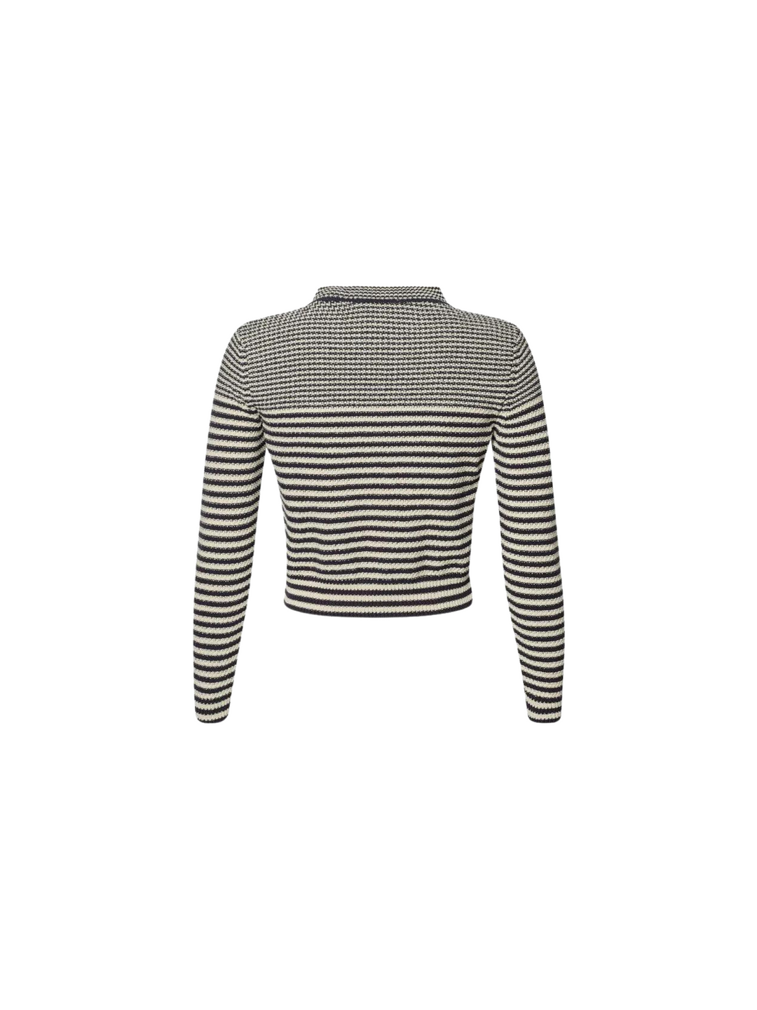 Frame Compact Stripe Cardigan Sweater- Size Medium