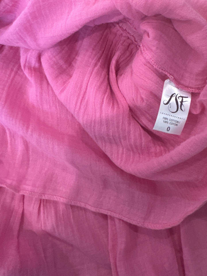 Loveshackfancy Pink Ruffle Skirt- Size 0