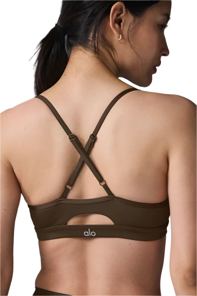 Alo Airlift Intrigue Bra Brown - S