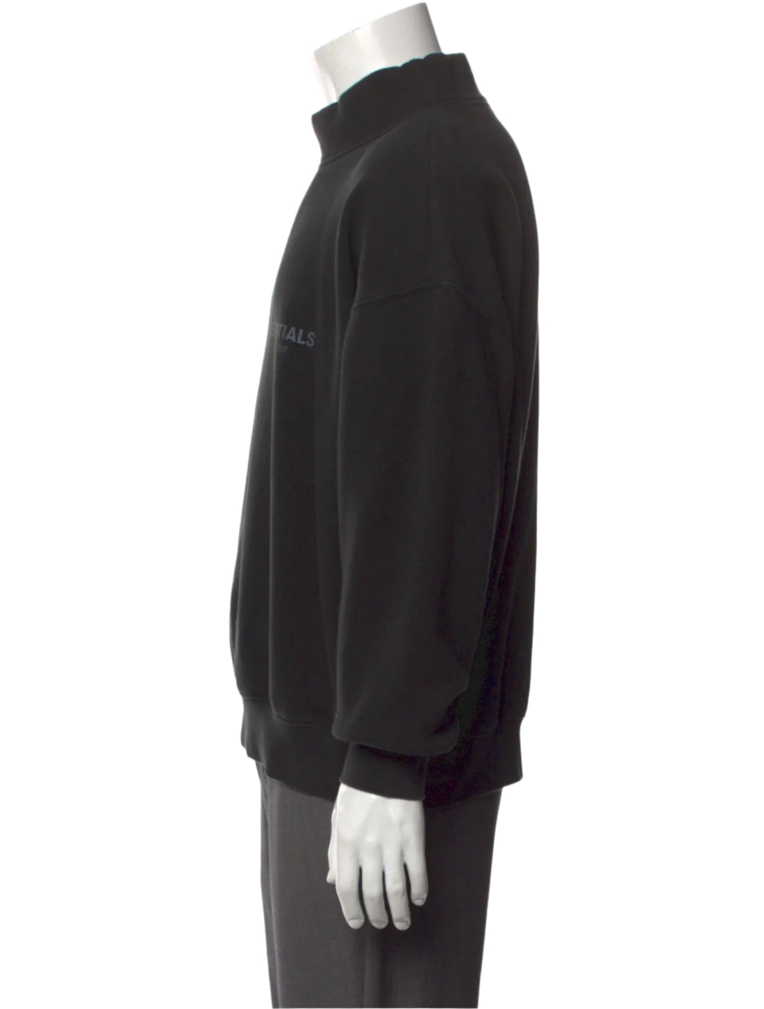 Essentials Logo Mockneck Graphic Print Sweatshirt - M