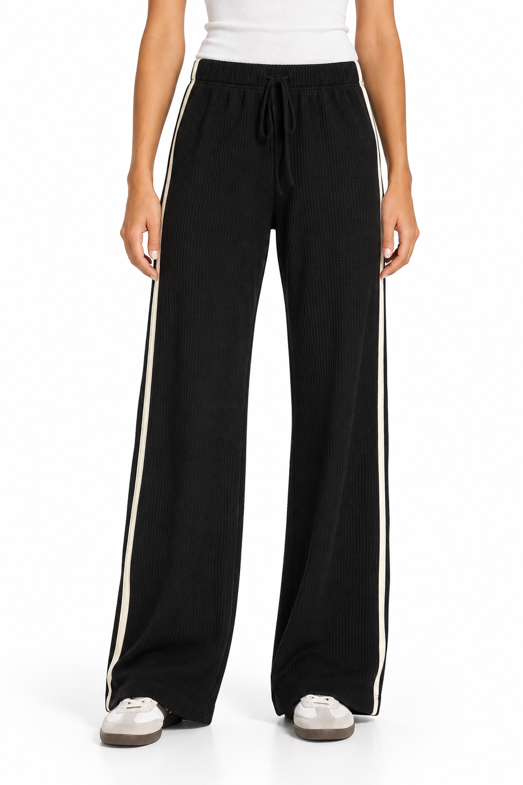 DONNI. Thermal Crop Stripe Pant - M