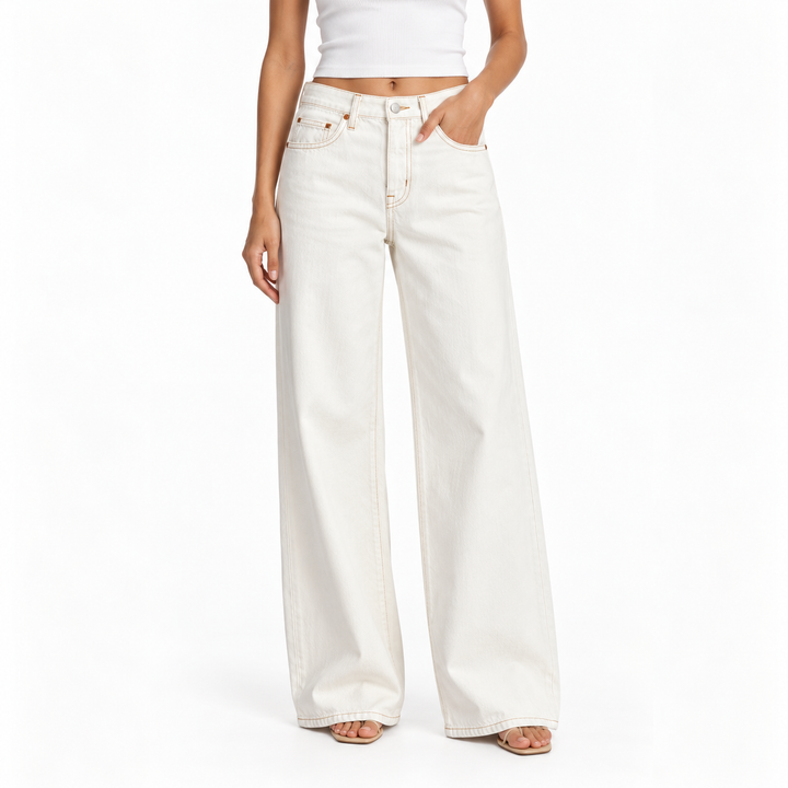 SLVRLAKE White Wide-Leg Jeans - 26