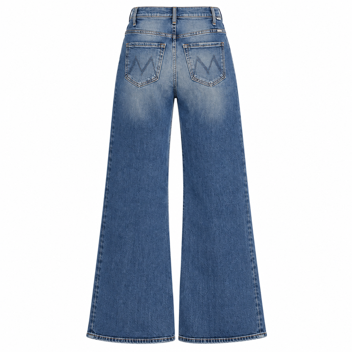 MOTHER High-Rise Wide-Leg Jeans, Medium Blue - 26